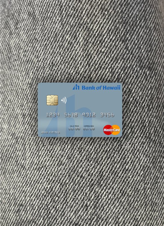 Download Samoa Bank of Hawaii mastercard photolook front Photoshop template